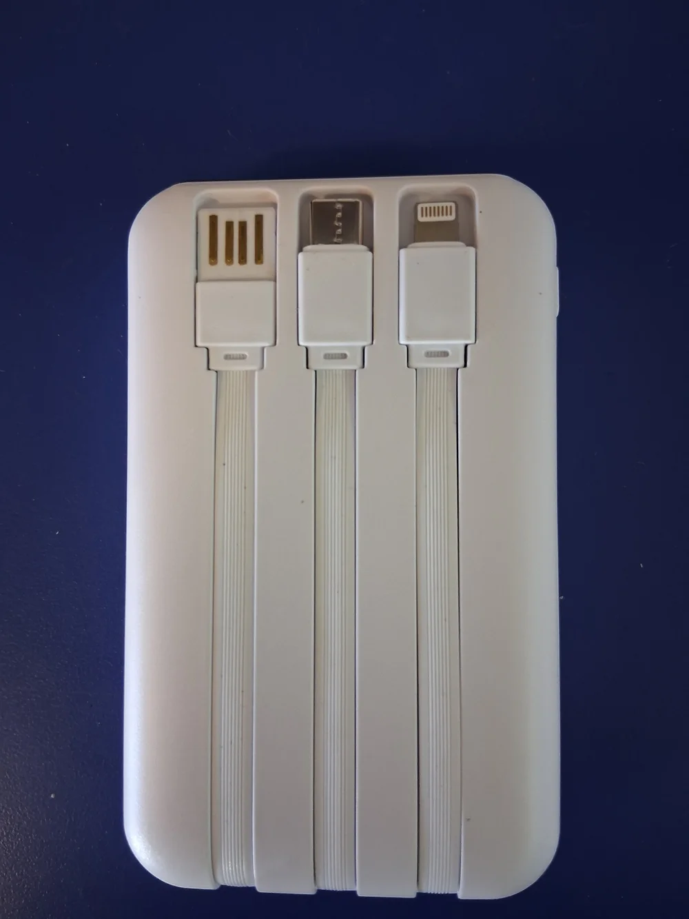 Portable White Wireless Charger Power Bank with LED Display